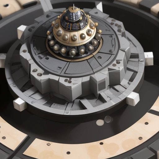 Close-up of interconnected Dalek's casing components