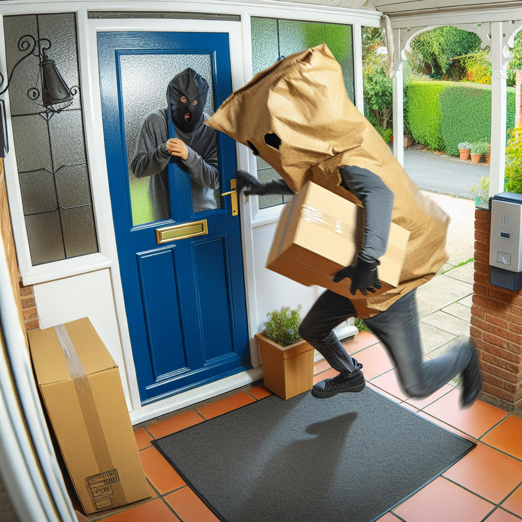 Porch pirate caught on...curity camera disguised as a trash bag.