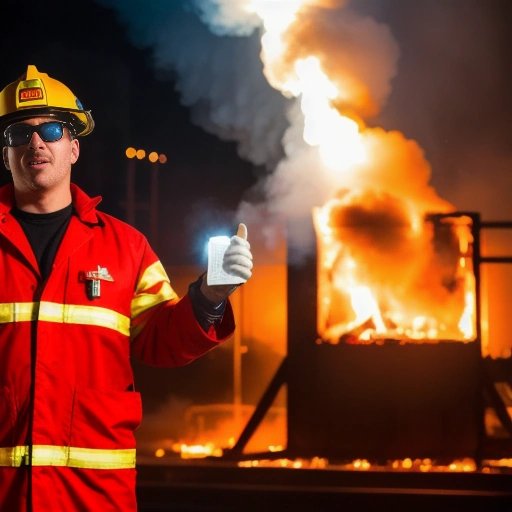 Bob the Arsonist giving a presentation on fire safety