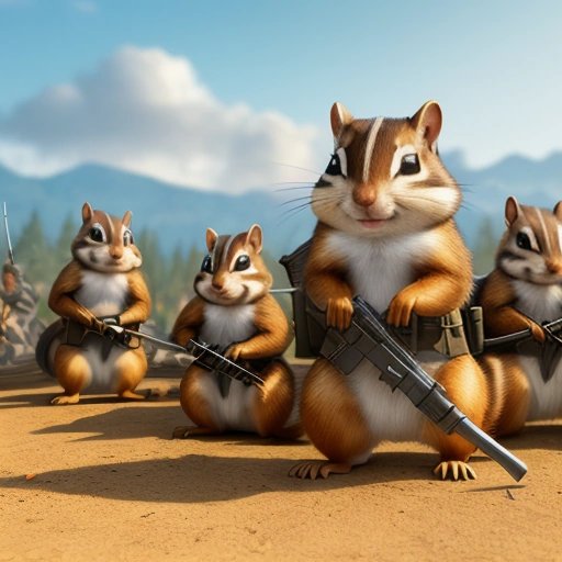 Chipmunks vs humans battle scene