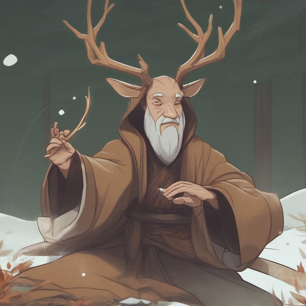 A Jedi attempting to use a mind trick on a deer, which just eats grass instead.