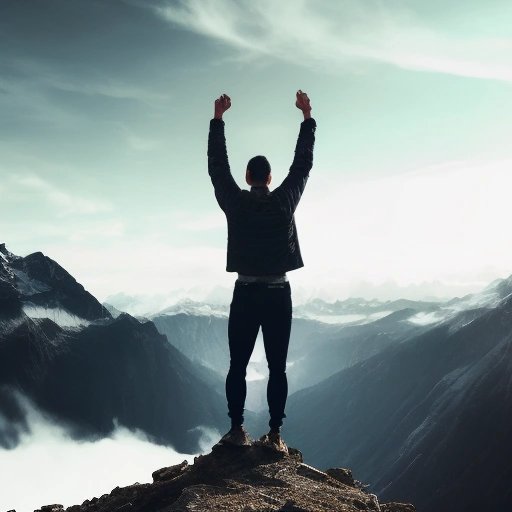 Man standing on a mountain