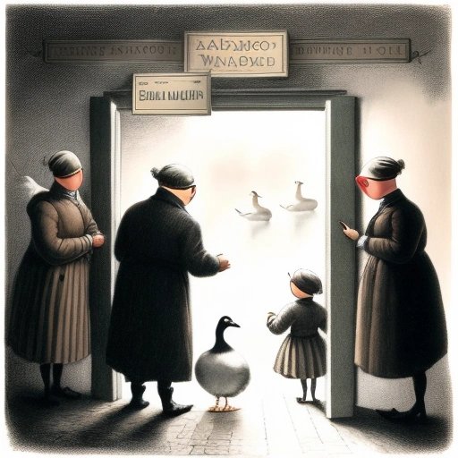 Group of people peering into Baby Goose room