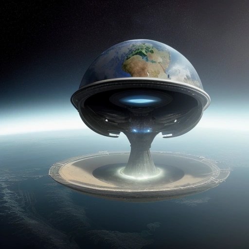Earth surrounded by alien spacecraft