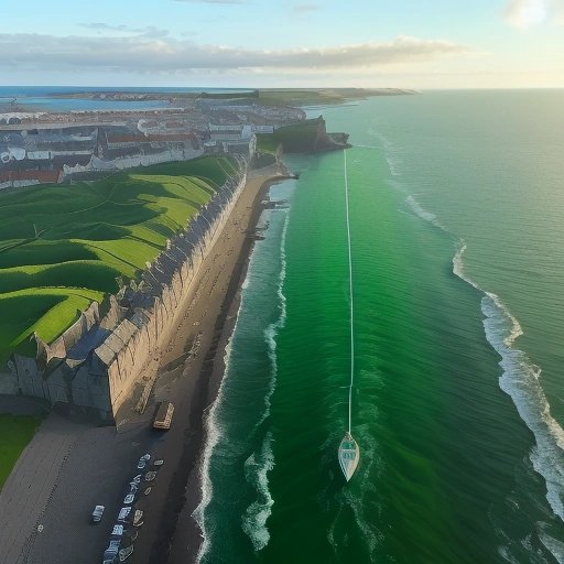 Irish Sea turning green for St. Patrick's Day