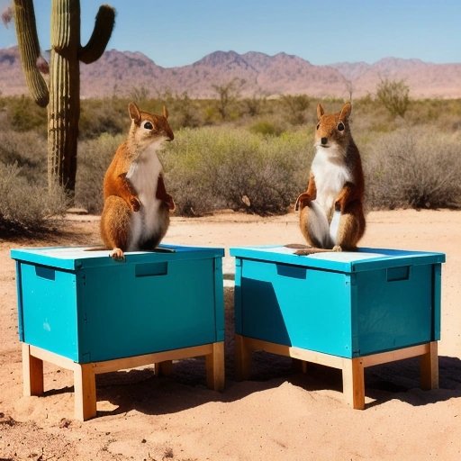 Squirrels stealing furniture and dolphins swimming in the desert