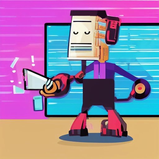 Robotic arm chasing a worker