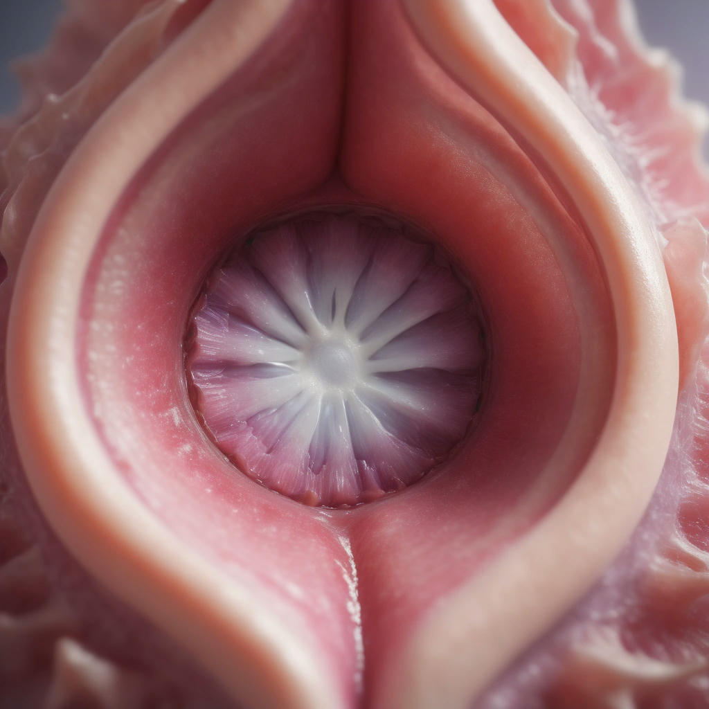 A photo of a woman's vagina with a unique vaginal opening, close-up, realistic, high quality, detailed, artistic