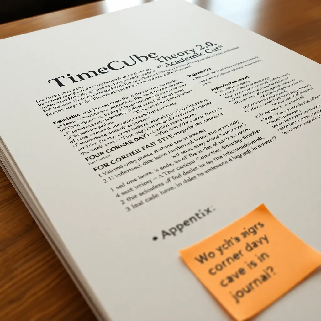 Time Cube Theory 2.0: “The Academic Cut” paper with hostile footnotes