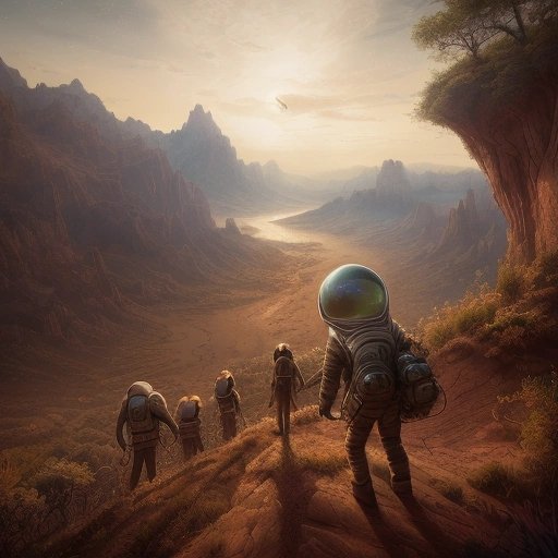 Martians embracing the creatures