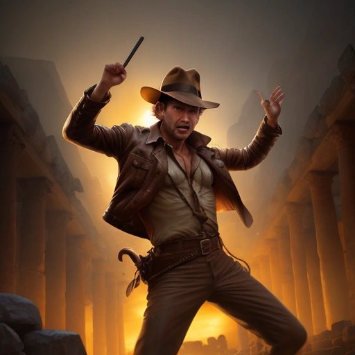 Indiana Jones umbrella dance-off