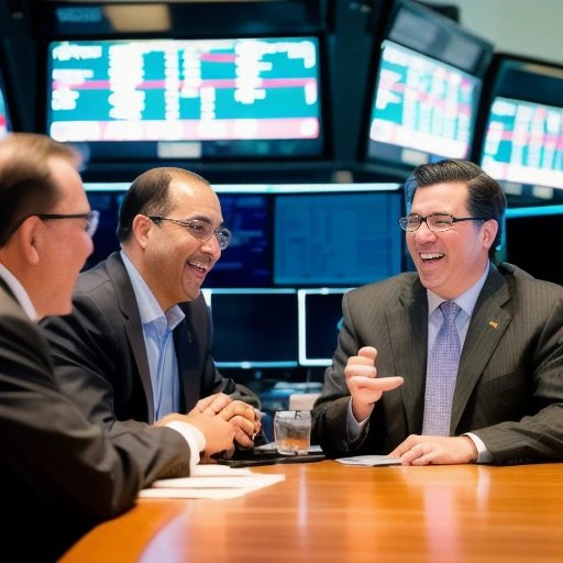 Traders having fun at BlackRock