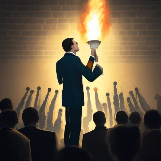 Man speaking out against the establishment