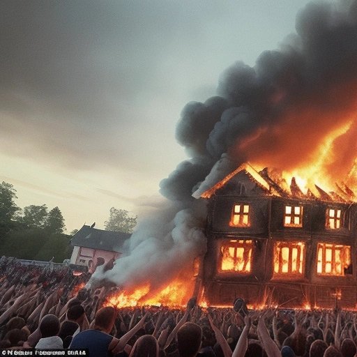 Burning house