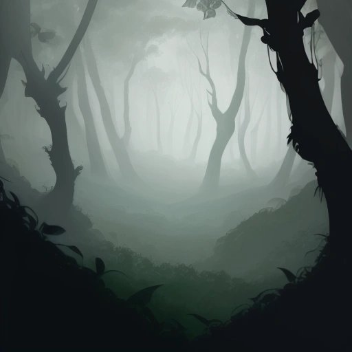 Floresta sombria e misteriosa
