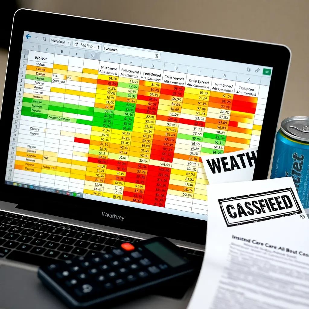 Spreadsheet classified as “weather”