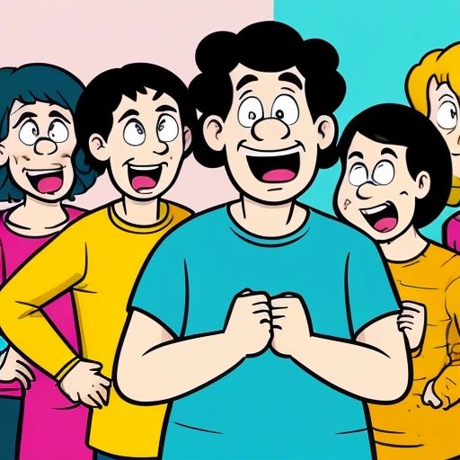 Person suppressing a fart in a crowded room