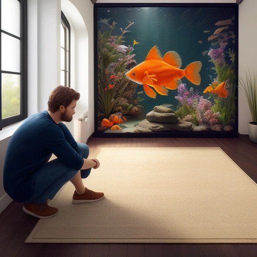 Man reading absurd carpet message