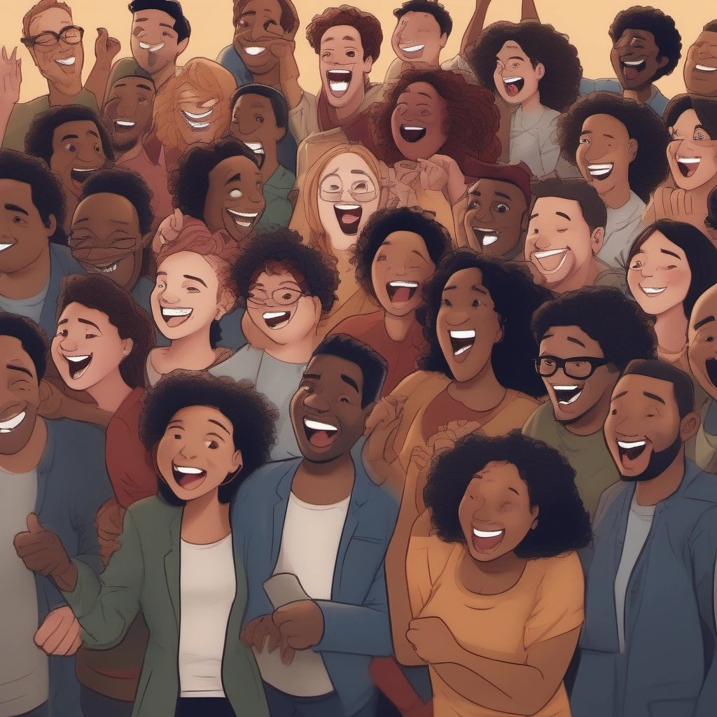 Diverse group of moviegoers leaving the theater after watching Lady Ballers