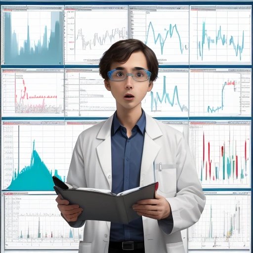 Scientist in lab coat with magnetic charts