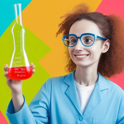 Scientific researcher holding colorful gas