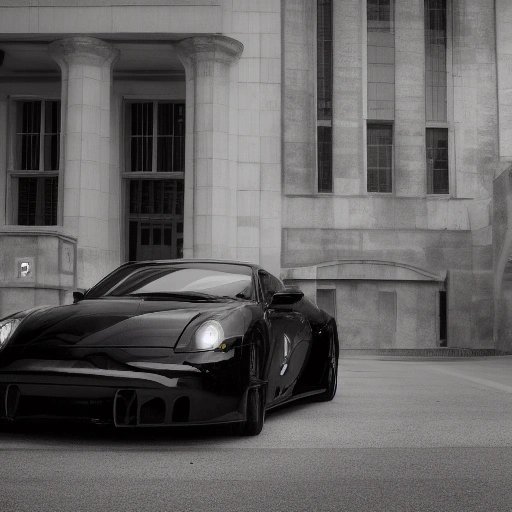 Luxury Sports Car parked outside the courthouse with bail bondsman