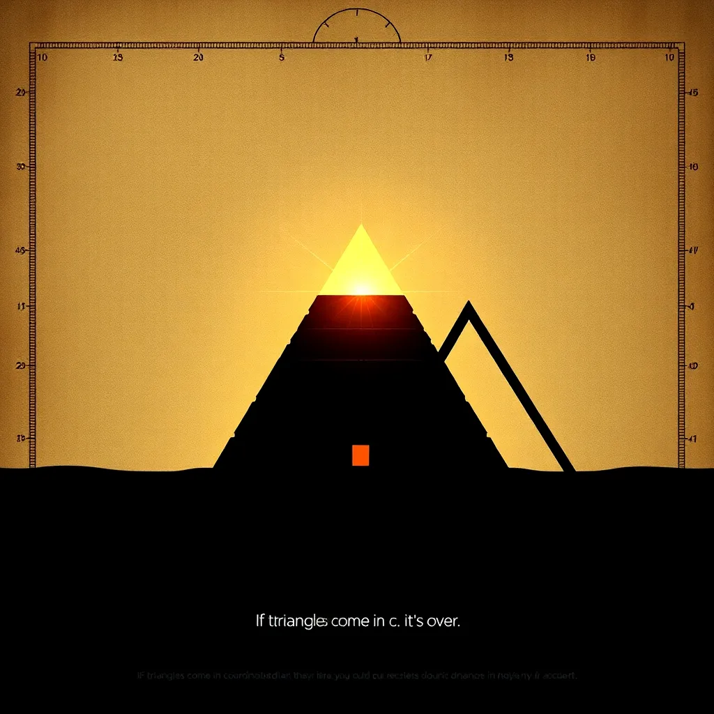 Next fight promo poster: Pyramids vs. Triangles — “Pointed vs. Perfectly Prepared”