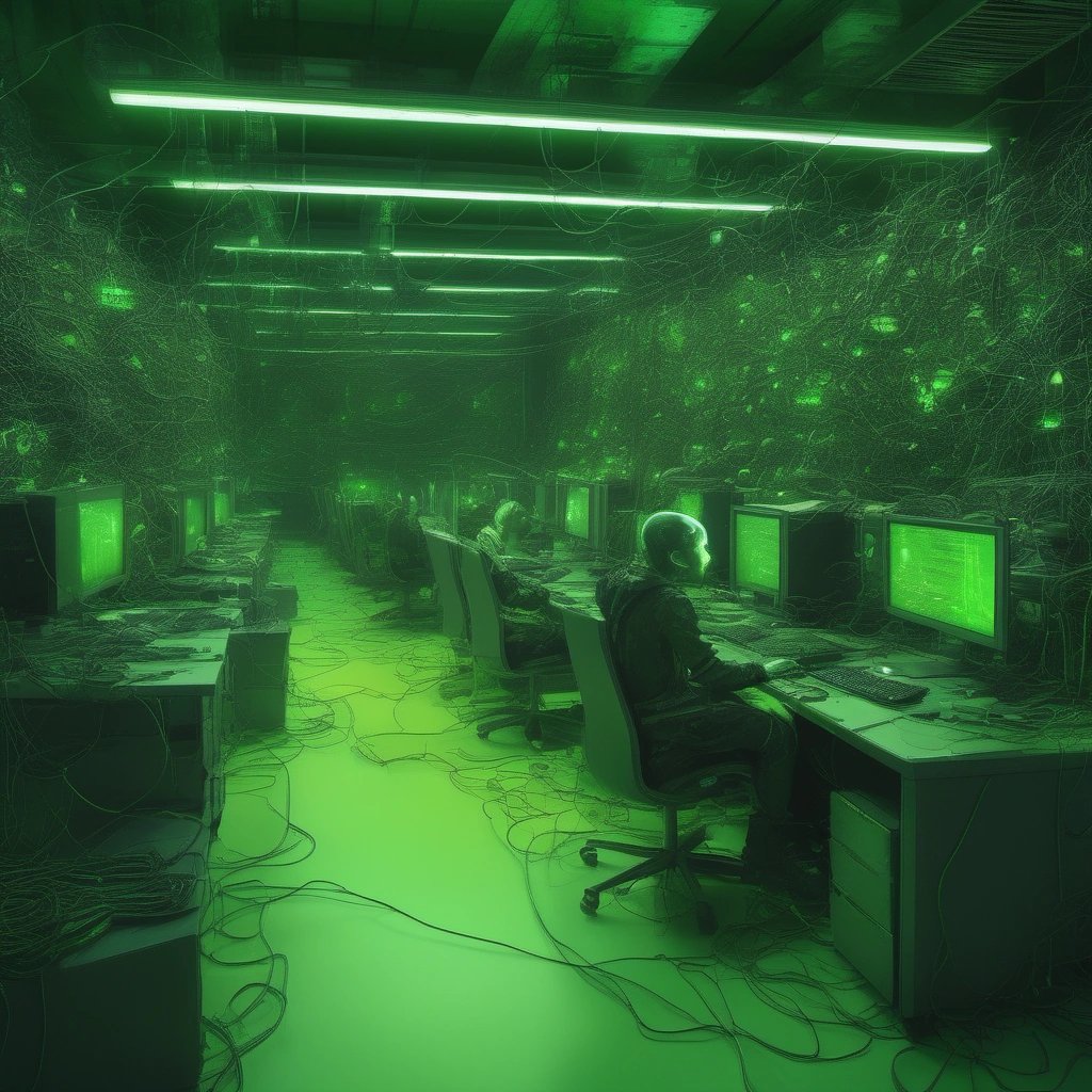 Internet goblins maintaining server room