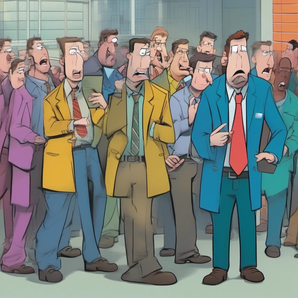 Confused job seekers outside Technical Recruiters Inc.