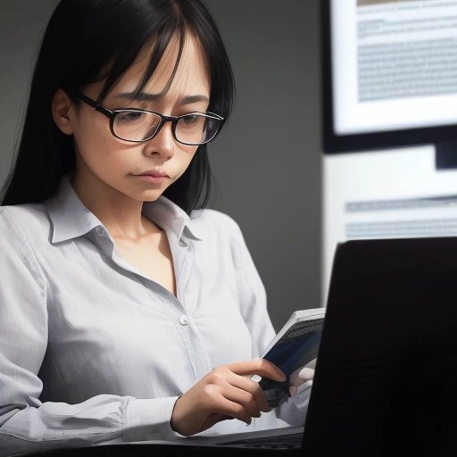 Reader reading an AI-generated news article