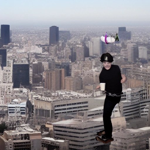 Brian Johnson on a tightrope with coffee