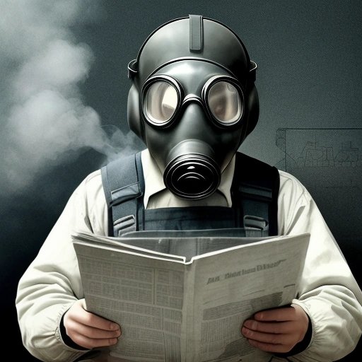 Meme image of a person wearing a gas mask
