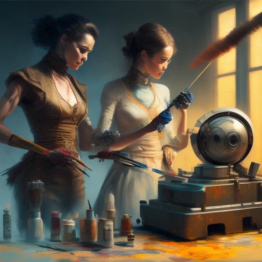 Human artist vs AI artist