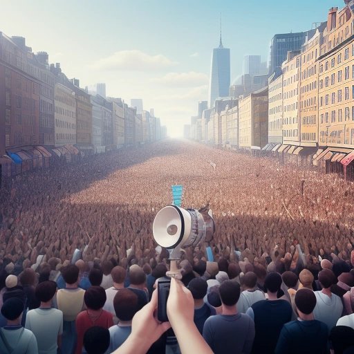 People rallying for pun appreciation