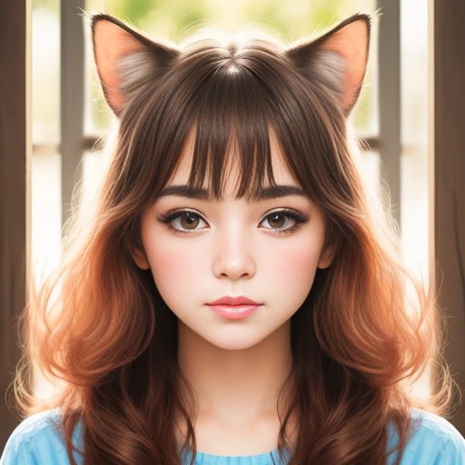 AI-generated cat girl artwork