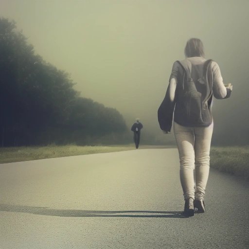 Person walking away from their past