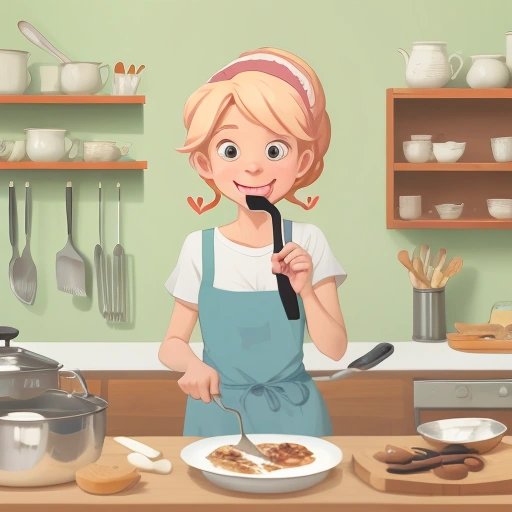 Cartoon Camille cooking