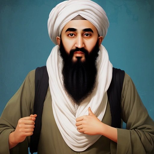 Bin Laden dressed in a suit and holding a diploma