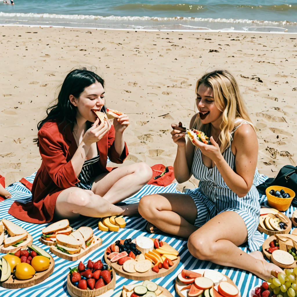 Sable and Mikaela having a picnic