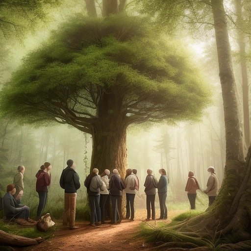 Nature enthusiasts spotting a tree octopus