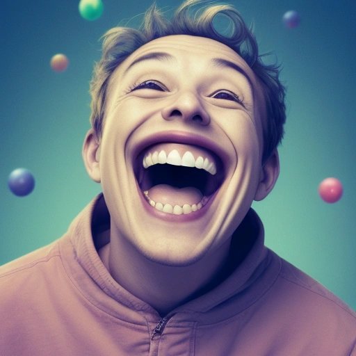 Person laughing during chaos