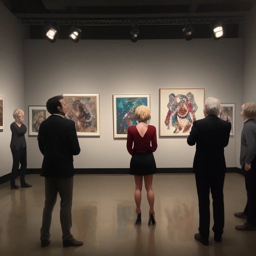 Art critics debating the stuffed Chippendale dancer display
