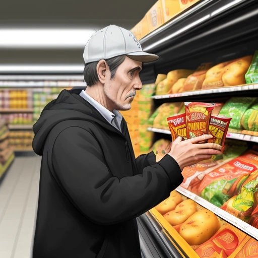 Mysterious man buying non-local potato chips