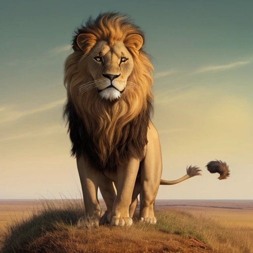 Lion overlooking the savanna