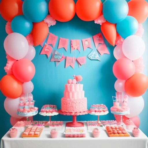 Coral-themed gender reveal party