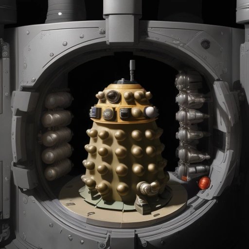 Detailed view of Dalek's life support systems