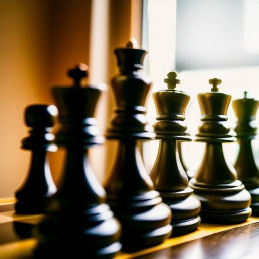 Army of tiny chess pieces in front of colossal chess board