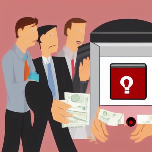 Money printer accident cartoon
