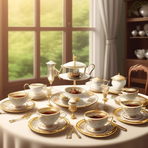 Elaborate table set up for a tea party