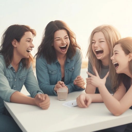 Friends having fun with wind questions